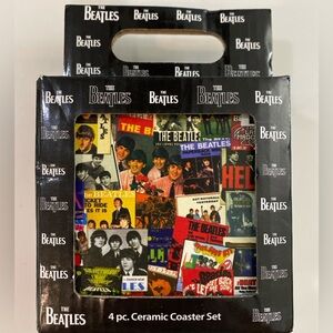 The Beatles Help 4pc Singles Collection Ceramic Coaster Set New In Box